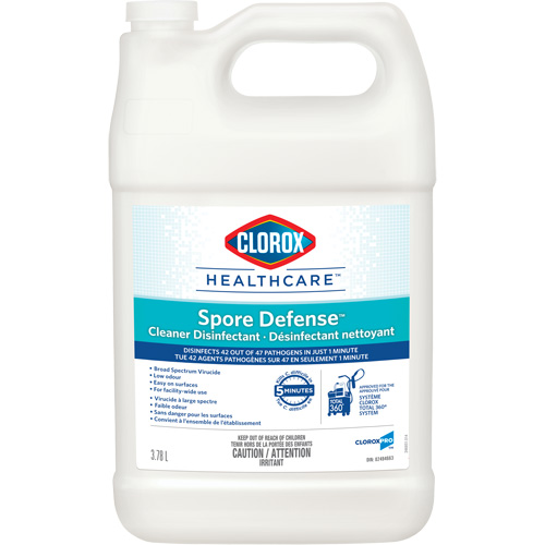 D&eacute;sinfectant nettoyant Clorox Healthcare Spore Defense, 3,78 L, Cruche Cam Industrial