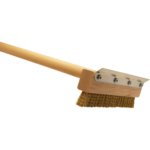 Commercial Pizza and Oven Brush, Brass, 40" Long Cam Industrial