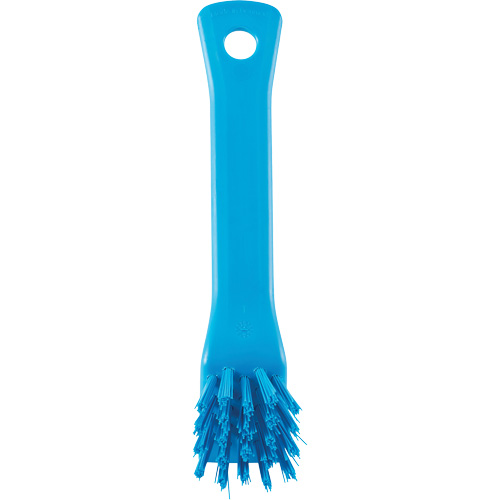 Brush with Scraping Edge, Stiff Bristles, 6" Long, Blue Cam Industrial