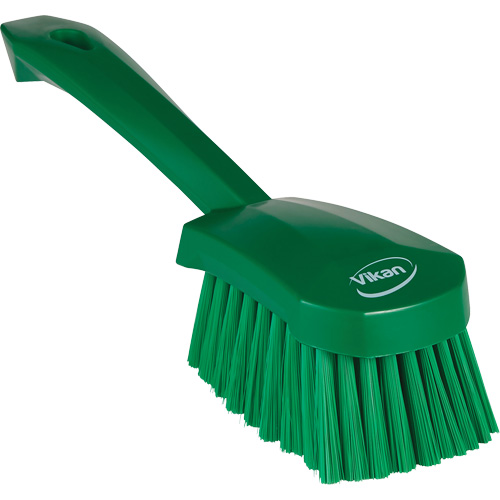 Brosse &agrave; r&eacute;curer avec manche court, Soies Doux, Longueur de 10-1/2", Vert Cam Industrial