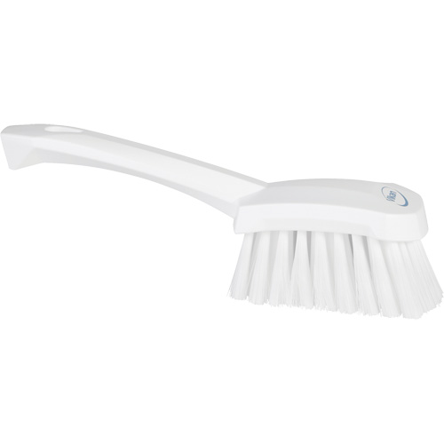 Brosse &agrave; r&eacute;curer avec manche court, Soies Doux, Longueur de 10-1/2", Blanc Cam Industrial