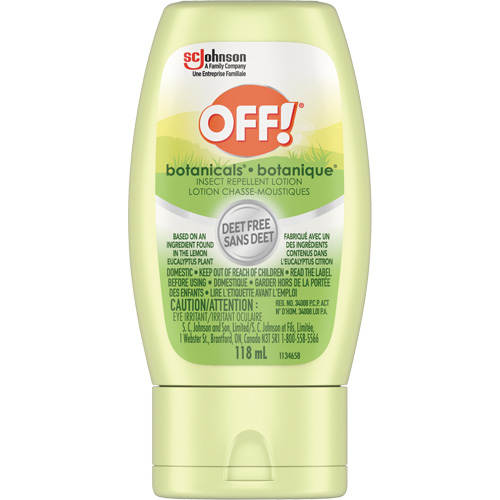 Off!&reg; Botanicals&reg; Insect Repellent, DEET Free, Lotion, 118 g Cam Industrial