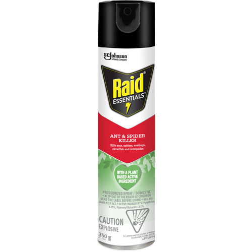 Insecticide pour araign&eacute;es et fourmis Essentials Raid, 350 g, Canette a&eacute;rosol Cam Industrial
