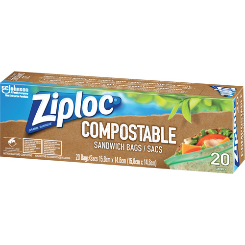 Sacs &agrave; sandwich compostables Ziploc Cam Industrial