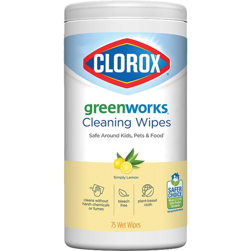 GreenWorks Cleaning Wipes, 75 Wipes Cam Industrial