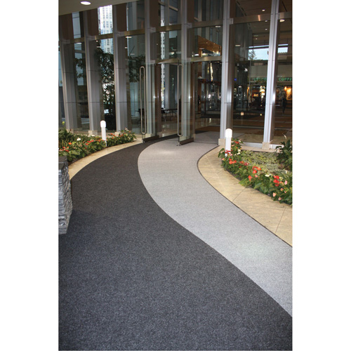 Tapis dentr&eacute;e Supreme Knob, Essuie-pieds/grattoir, 13-5/12' x 75-1/2' x 7/16", Charbon Cam Industrial