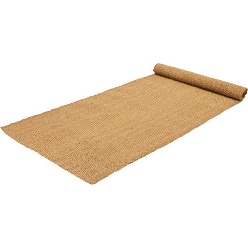 Indoor/Outdoor Coir Matting, Natural Fibre, Wiper/Scraper Type, Woven Pattern, 3' x 150', Natural Cam Industrial