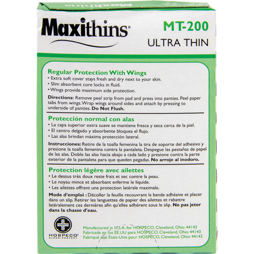 Maxithins&reg; Maxi Pad Ultra Thin with Wings Cam Industrial