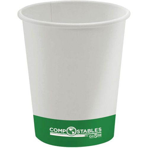 Gobelets en papier compostable chaud/froid &agrave; paroi simple, 12 oz, Multicolore Cam Industrial