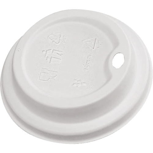 Compostable White Dome Sip Lids Cam Industrial