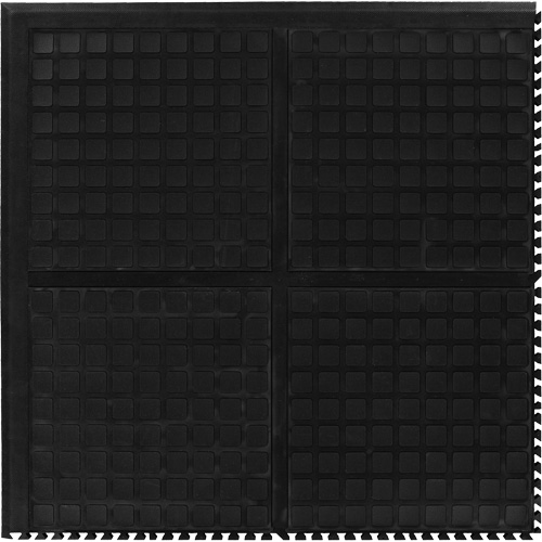 Hog Heaven III Comfort Modular Centre Tile, Corrugated, 3' x 3' x 3/4", Black, Nitrile Cam Industrial
