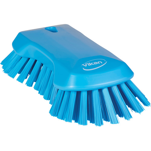 Brosse &agrave; main, Soies Tr&egrave;s ferme, Longueur de 9-1/10", Bleu Cam Industrial