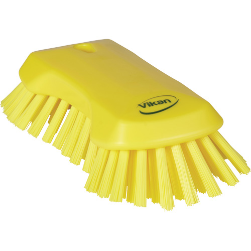 Brosse &agrave; main, Soies Tr&egrave;s ferme, Longueur de 9-1/10", Jaune Cam Industrial