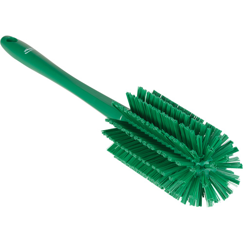 Brosse moyenne avec manche, Soies Ferme, Longueur de 17", Vert Cam Industrial