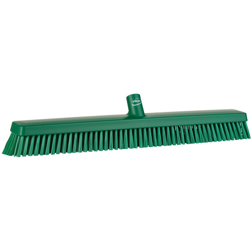 Balai-brosse robuste, Crins Fin/Ferme, 24", Vert Cam Industrial