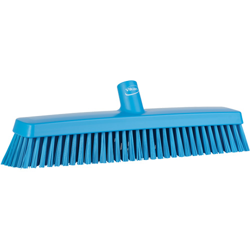 T&ecirc;te de balai-brosse, Crins Fin/Ferme, 16-1/2", Polyester/Polypropyl&egrave;ne, Bleu Cam Industrial