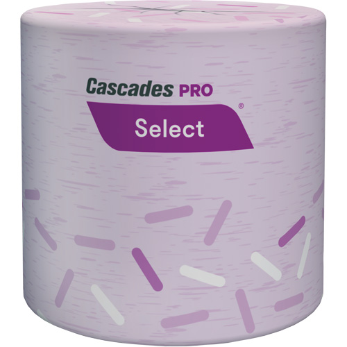 PRO Select&reg; Bathroom Tissue, 1 Ply, 1000 Sheets/Roll, White Cam Industrial