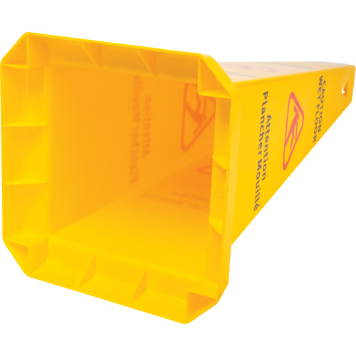 Wet Floor Safety Cone, Bilingual with Pictogram Cam Industrial