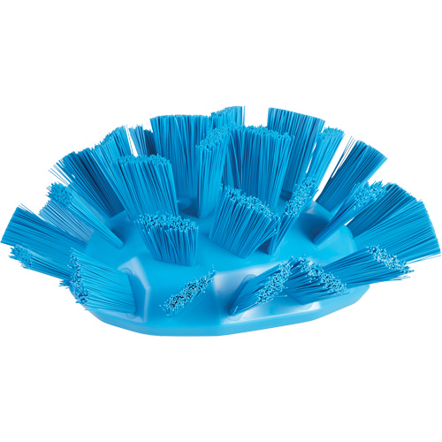 Brosse UST pour cuves, Soies Ferme, Longueur de 7-1/2", Bleu Cam Industrial