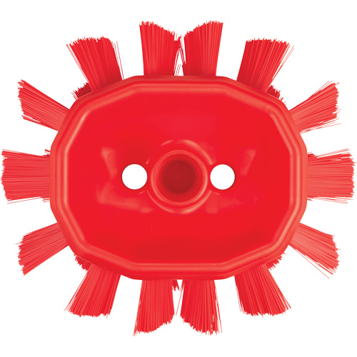 Brosse UST pour cuves, Soies Ferme, Longueur de 7-1/2", Rouge Cam Industrial