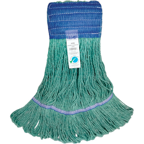 Wide-Band Mop Head, Antimicrobial/Floor Finishing/Specialty, Cotton/Rayon/Synthetic, Loop Style Cam Industrial