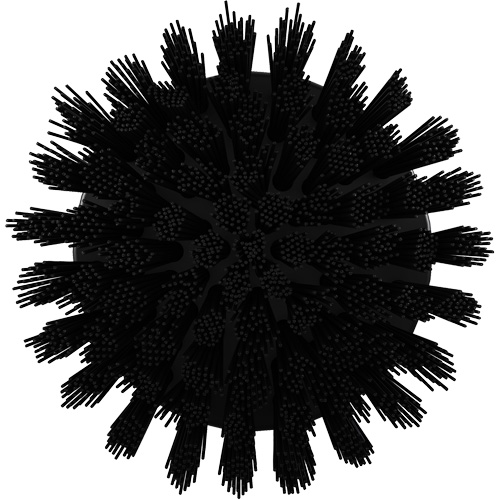 HyDrive Round Drill Brush, Extra Stiff Bristles, 3-1/10" Long, Black Cam Industrial