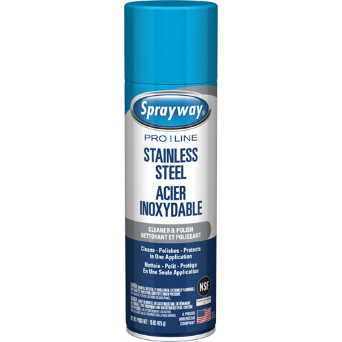 Nettoyant & polis pour acier inoxydable Pro Line, 15 oz, Canette a&eacute;rosol Cam Industrial