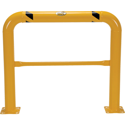 Garde-corps &agrave; profil &eacute;lev&eacute; pour machines, 4' la x 3,5' h, Jaune Cam Industrial