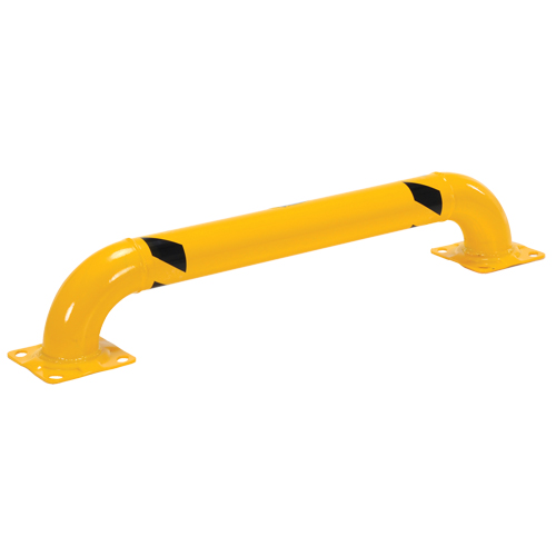 Low Profile Rack Guards, 4' W x 0.75' H, Yellow Cam Industrial