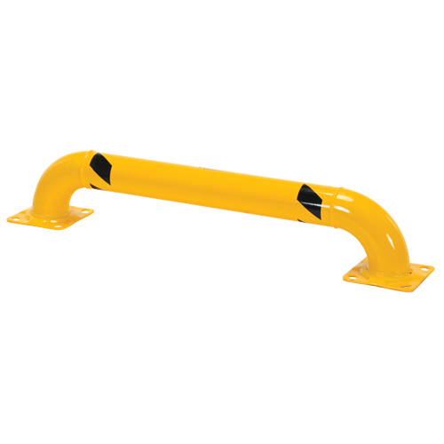 Low Profile Rack Guards, 4' W x 0.75' H, Yellow Cam Industrial