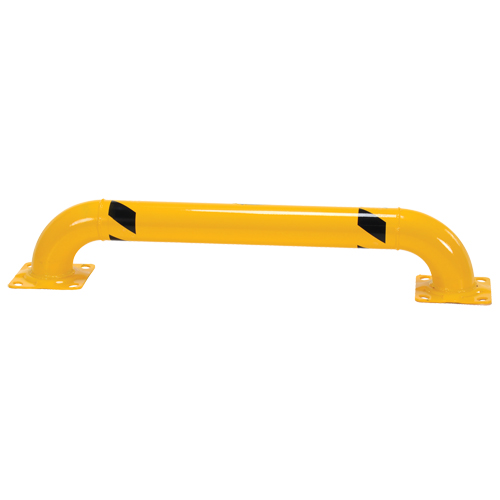 Low Profile Rack Guards, 4' W x 0.75' H, Yellow Cam Industrial