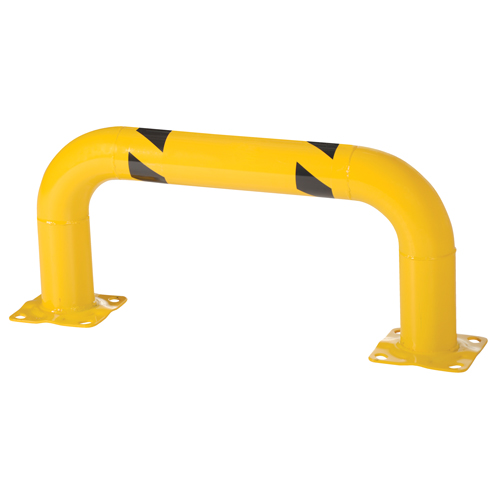 Low Profile Rack Guards, 3' W x 1.4' H, Yellow Cam Industrial