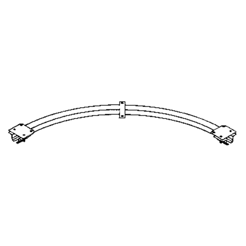 Ceiling Mounted 90° Curved Curtain Partition Track, 3' L Cam Industrial
