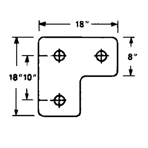 Molded Rubber Dock Guards, Rubber, 18" W x 4" D x 18" H Cam Industrial