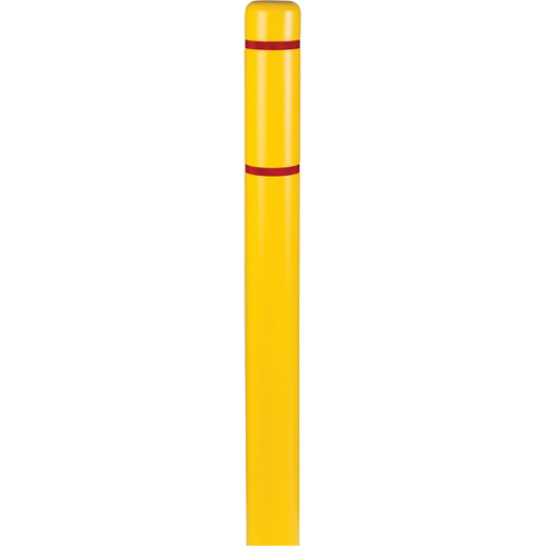 Polyethylene Bollard Covers, 4-1/2" Dia. x 64" L, Yellow Cam Industrial