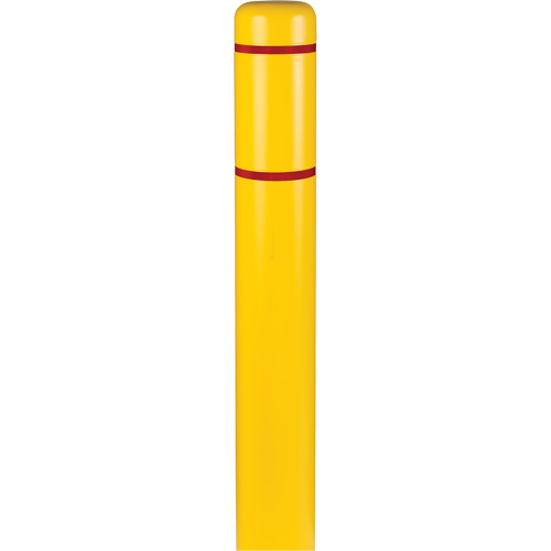 Polyethylene Bollard Covers, 6-5/8" Dia. x 52" L, Yellow Cam Industrial