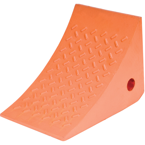 Wheel Chocks, Urethane, Orange, 8" W x 11" D x 8" H Cam Industrial