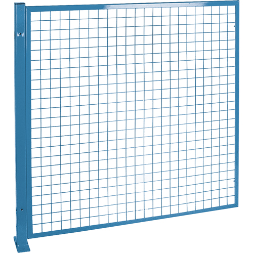 Perimeter Guards - Mesh Style, 4' H x 4' W, Blue Cam Industrial
