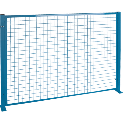 Perimeter Guards - Mesh Style, 4' H x 8' W, Blue Cam Industrial