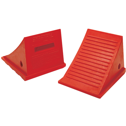 Cales-roue pour usage g&eacute;n&eacute;ral, Polyur&eacute;thane, Orange, 9" la x 11-1/2" p x 8-1/2" h Cam Industrial