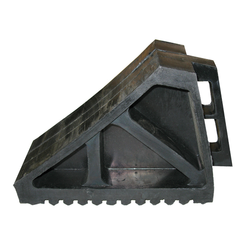 Wheel Chock, 10-5/8" x 7" x 4-1/2", Black Cam Industrial