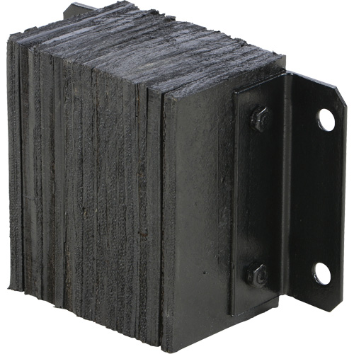 Laminated Dock Bumper, Horizontal, Rubber, 12" W x 6" D x 10" H Cam Industrial