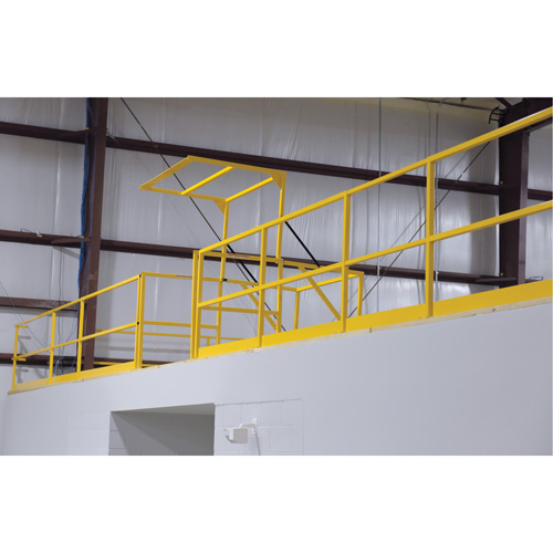 Barri&egrave;re de s&eacute;curit&eacute; pour mezzanine, 68-1/2" lo x 42" ha, 80-1/16" &eacute;lev&eacute;e, Jaune Cam Industrial
