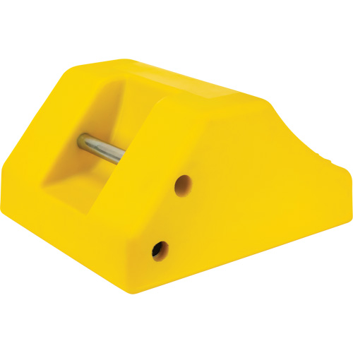Cale de roue robustes, Ur&eacute;thane, Jaune, 15-1/2" la x 17-7/10" p x 10" h Cam Industrial