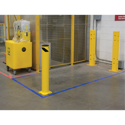 Butoir de s&eacute;curit&eacute;, Acier, 36" h x 5-1/2" la, Jaune Cam Industrial