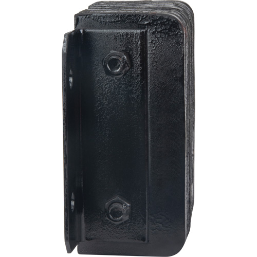 Laminated Dock Bumpers, Horizontal, Rubber, 12" W x 4" D x 10" H Cam Industrial