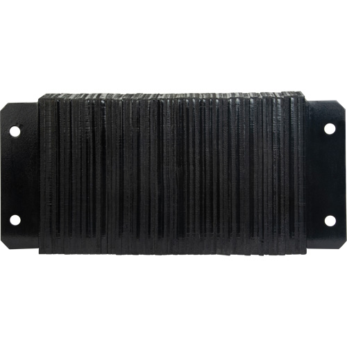 Laminated Dock Bumpers, Horizontal, Rubber, 24" W x 4" D x 12" H Cam Industrial