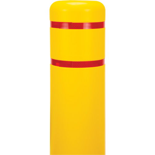 Capuchon en poly&eacute;thyl&egrave;ne pour borne de protection, 6-5/8" dia. x 52" l, Rouge/Jaune Cam Industrial