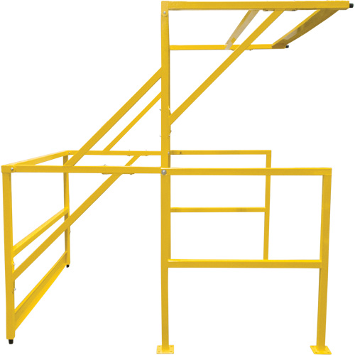 Barri&egrave;re de s&eacute;curit&eacute; pour mezzanine, 70" lo x 77" ha, 78" &eacute;lev&eacute;e, Jaune Cam Industrial