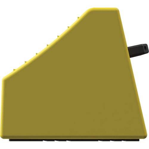 Cale de roue ultra-robuste pour l'exploitation mini&egrave;re Checkers Safety sans support, PEHD, Jaune, 14-1/2" la x 17-1/2" p x 16" h Cam Industrial